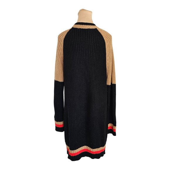 One Grey Day Dakota Open Front Color Block Cardigan Sz L - Picture 6 of 9